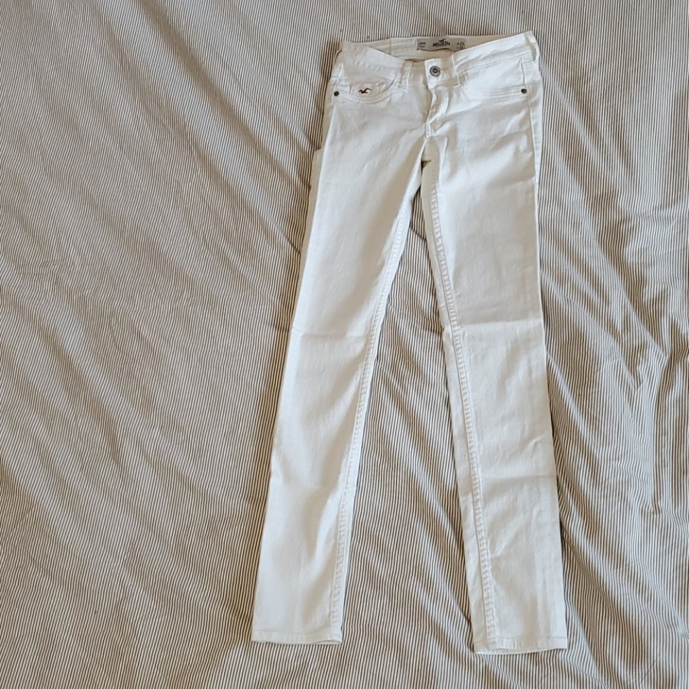 Hollister White High Waisted Jegging